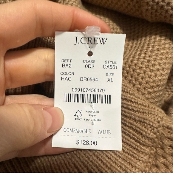 J crew Cotton honeycomb knit half-zip - Picture 4 of 5